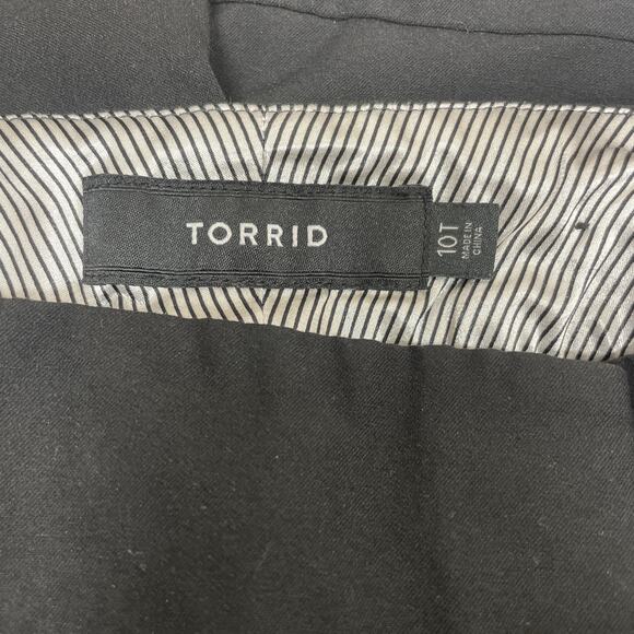 Torrid Black Flared Leg Low Rise Curvy Stretch‎ Plus Size Pant Womens 10 Tall - Picture 6 of 7